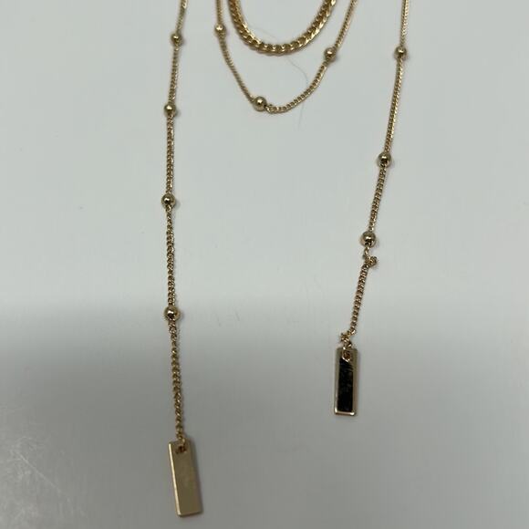 Ettika Single Swag Gold Tone Necklace Size 16 Inch - Picture 8 of 10